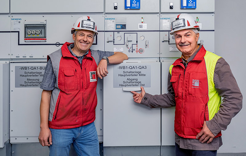 von rechts: Manfred Tisch, GeschŠftsfŸhrer der Baumit GmbH und Gerhard Philipp, Baumit Umwelt- und Verfahrenstechnik.