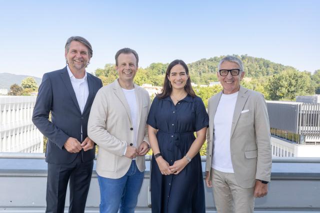 Gruppenfoto mit Lehner, Kornhäusl, Neidenbach und Herk