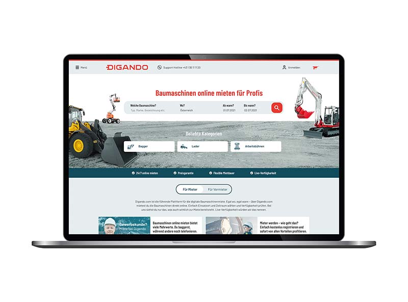 Digando launcht neue Website