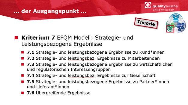 Strategie- und Leistungsbezogene Ergebnisse – EFQM Modell Kriterium 7