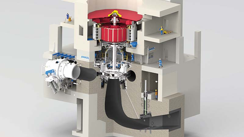 Foto: Das 3D-Modell einer Pumpturbine des Technologiekonzerns.