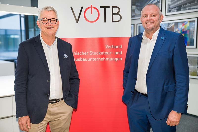 Foto:  Links: VÖTB-Präsident Ing. Manfred Schreiner, rechts: VÖTB-Vizepräsident Rainer Haubenwaller