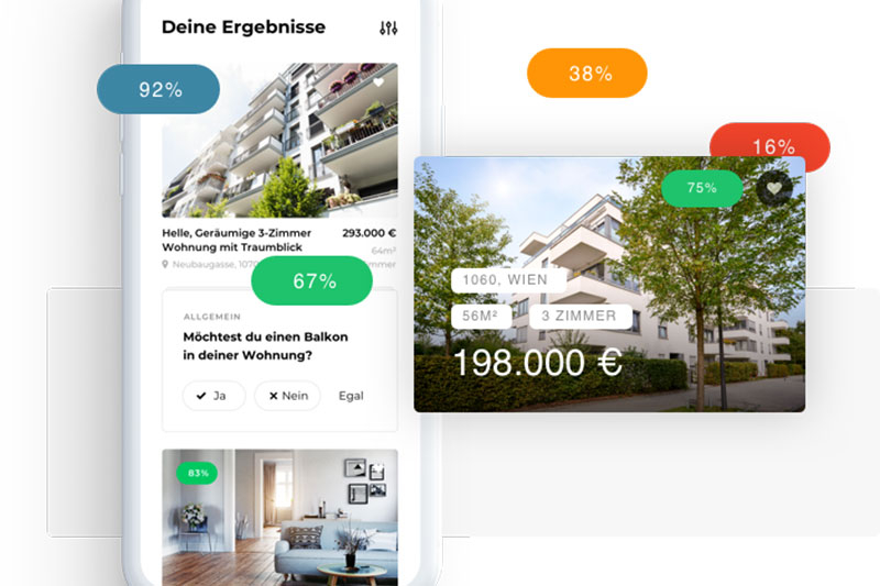 Mit Machine Learning durchsucht die Plattform Findheim den Wiener Wohnungsmarkt und findet die Objekte, die zu den individuellen Wünschen der User passen.