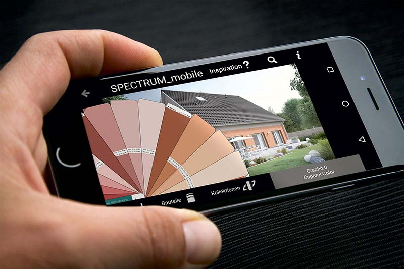 Foto: Mit der neuen App können Anwender entweder im digitalen Farbtonfächer oder auf der ColourWall durch die Caparol-Kollektionen browsen.