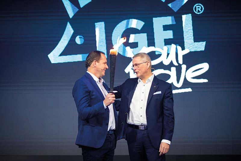 Foto: Jed Ayres (li.) bei der Firmenkonferenz »Disrupt« in München – der neue CEO von IGEL hat die Unternehmensführung übernommen.