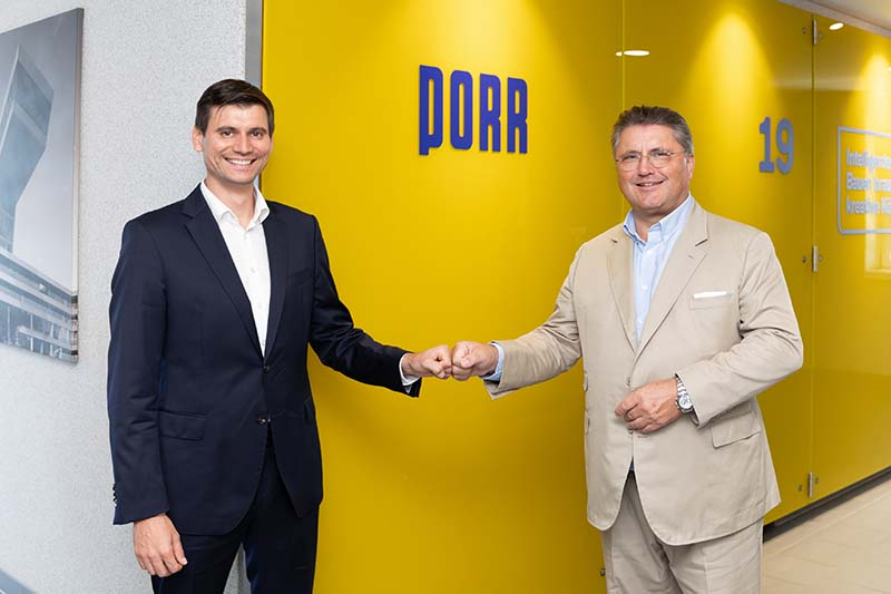 Foto: PlanRadar-Gründer Domagoj Dolinsek (links) und PORR-CEO Karl-Heinz Strauss