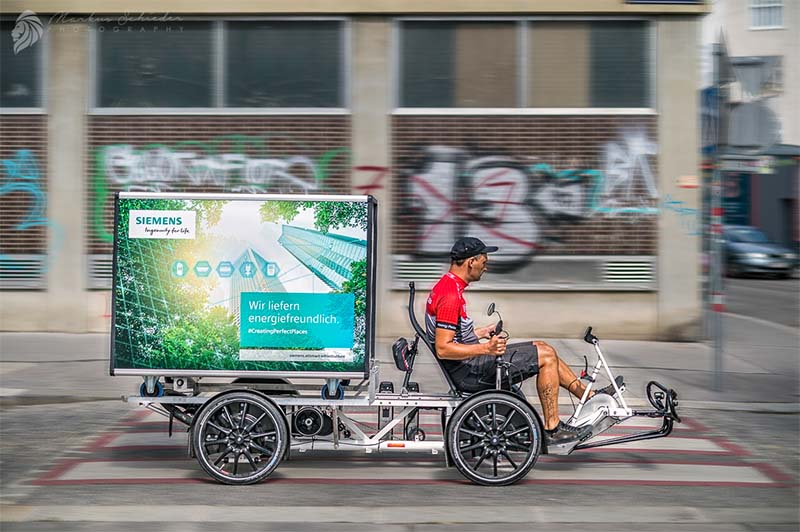 Siemens: Mit dem Lastenrad zum Kunden