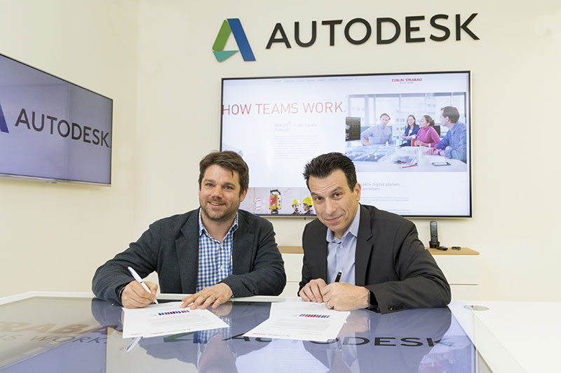 Strabag und Autodesk unterzeichnen Absichtserklärung für engere Zusammenarbeit