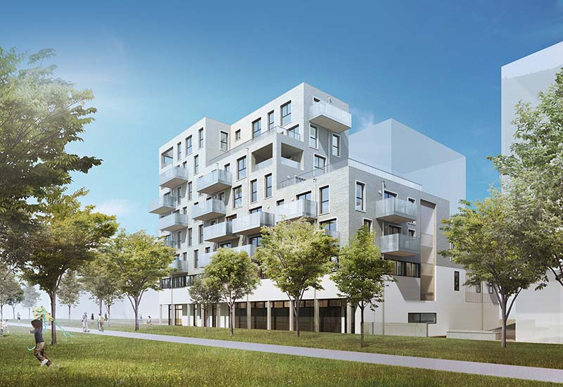 Foto: Neben dem Projekt »Home 21« in Floridsdorf und dem »Quartier 11« in Simmering wurde das »Haus am Park« im Wiener Sonnwendviertel mit dem klimaaktiv Gold Standard ausgezeichnet. 