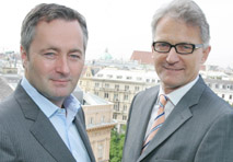 Hannes Ametsreiter und Leo Steiner begründen Zusammenarbeit für flexible IT-Services.