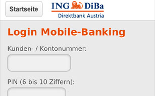 Mobile Lösung für ING-DiBa Austria.