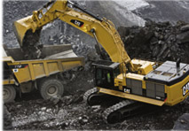 Neuer Hydraulikbagger von Caterpillar für die Schwerbau- und Bergbauindustrie.
