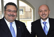 Luciano Cirina (li., Vorsitzender des Vorstandes Generali Holding Vienna AG) und Andreas Haschka (Finanzvorstand) freuen sich über die glänzende Bilanz des Vorjahres und den krönenden Bawag-Deal.