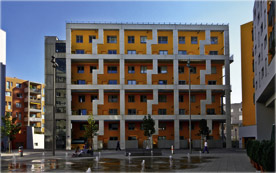 Das Wohnprojekt Kabelwerk Wien wurde mit Innen- und Außenfensterbänken von helopal ausgestattet.   