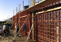 Keller-, Erd- und zwei Obergeschosse hoch werden soll das neue Autohaus in Karaganda